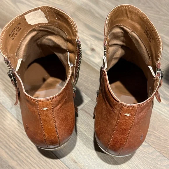 Frye Tan Leather Ankle Booties - Picture 2 of 9